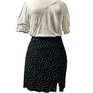 NWT Leith Black and White Mini Skirt Size XL